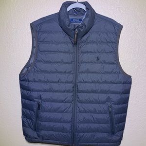Polo Packable Puffer Vest Grey Heather